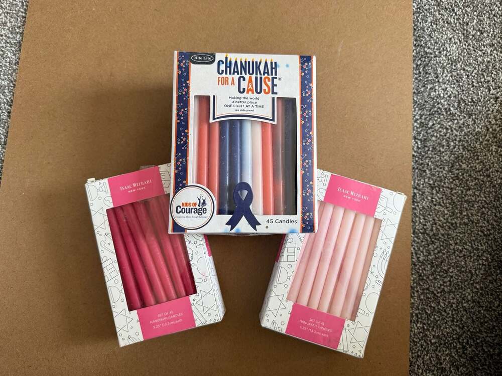 Lot of 3 Hanukkah Candle Boxes: 2 Isaac Mizrahi New York & 1 Rite Lite Chanukah